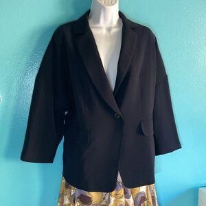 Alberto Biani Womens Dark Navy Oversized Blazer Size 40 Fits up to XL